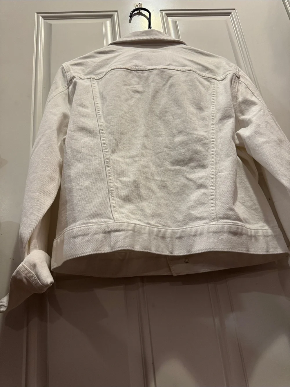 Calvin Klein Classic Denim Trucker Jacket Optic White Sz L Retail Price $109.00 - Picture 15 of 15